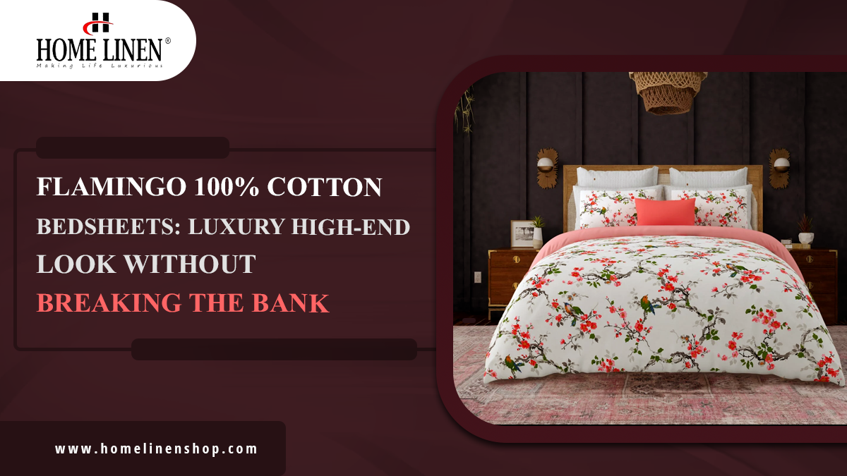 Buy Flamingo 100 Cotton Bedsheets online Luxury HighEnd Look Without